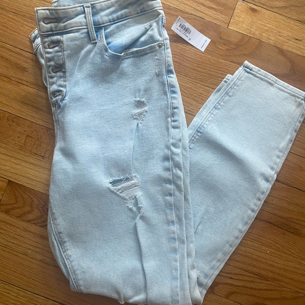 Distressed light wash Old Navy jeans